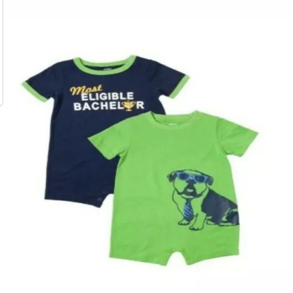 Carter's Two-Pack Most ELIGIBLE BACHELOR Rompers
